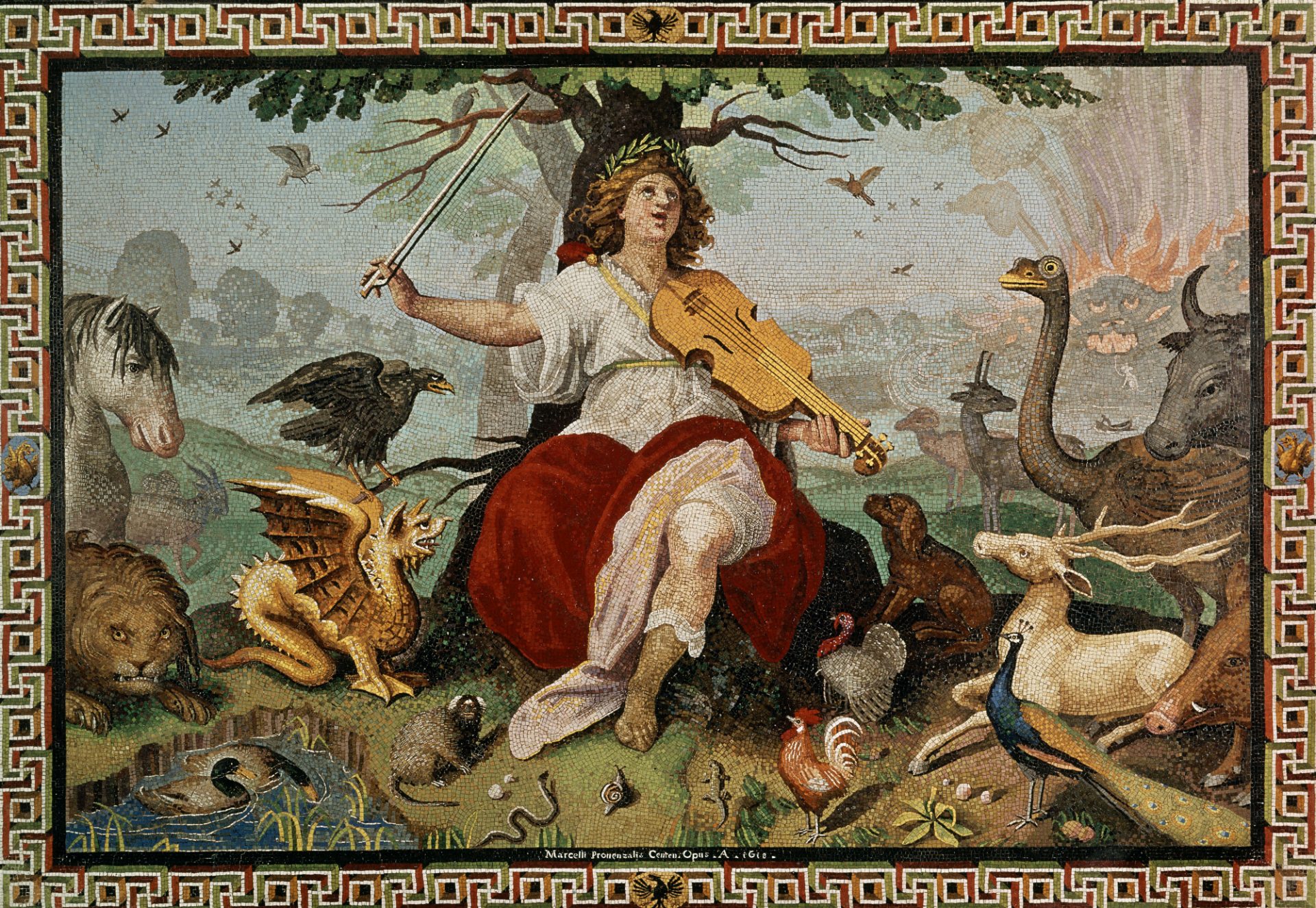Orfeusz, mozaika, Galleria Borghese © East News