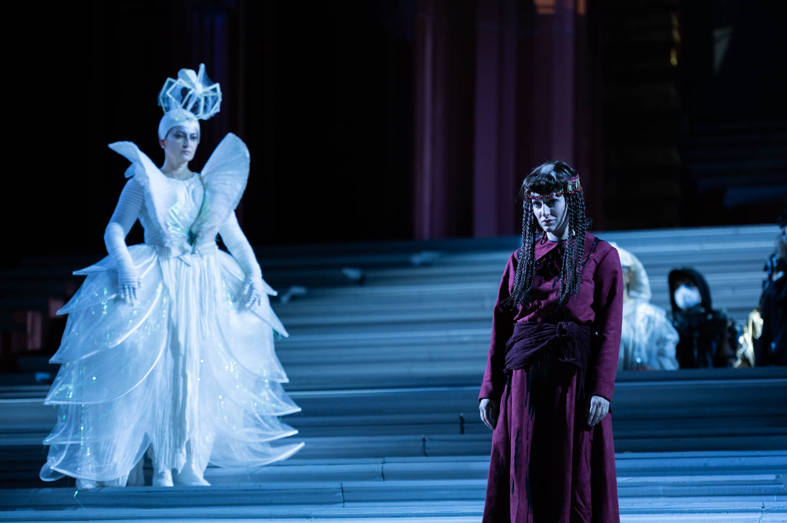 Ewa Vesin (Turandot) i Ad riana Ferfecka (Liù) © Fabrizio Sansoni-Teatro dell’Opera di Roma