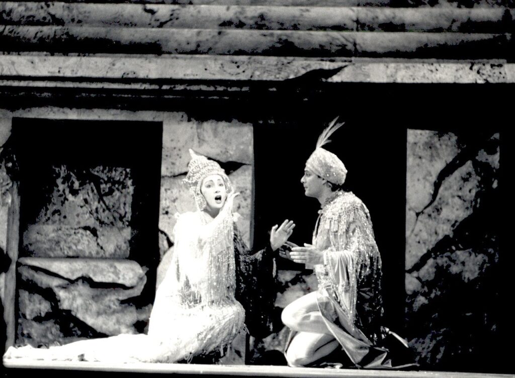 Ryszard Karczykowski jako Medoro i Barbara Carter jako Angelica („Orlando Palatino” J. Haydna, Theater an der Wien, 1982) © archiwum prywatne