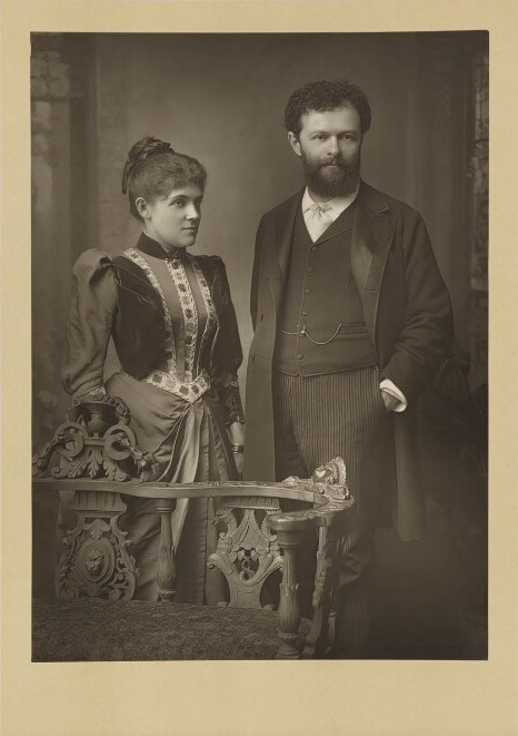 Fotografia Henschela z żoną, śpiewaczką Lady Lillian June Henschel (de domo Bailey), 1891 © domena publiczna
