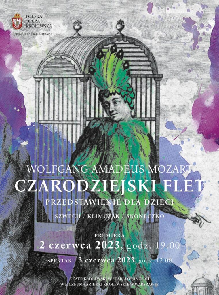 Plakat spektaklu w Polskiej Operze Królewskiej