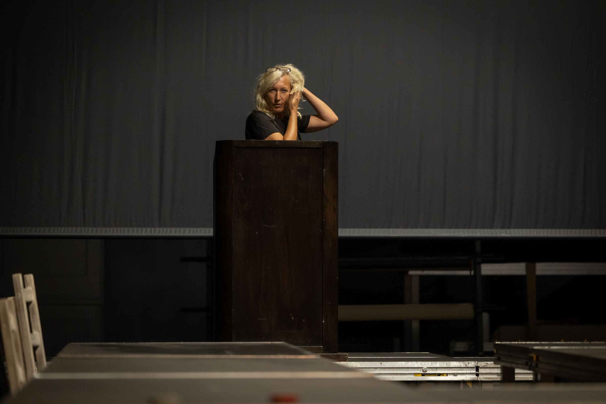 Maja Kleczewska podczas prób do „Łaskawości Tytusa” w Operze Bałtyckiej © Krzysztof Mystkowski