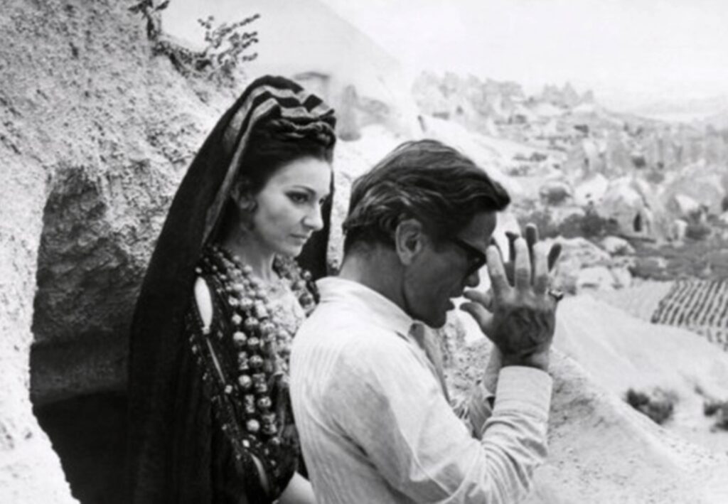 Maria Callas i Pier Paolo Pasolini podczas pracy nad filmem „Medea” © domena publiczna