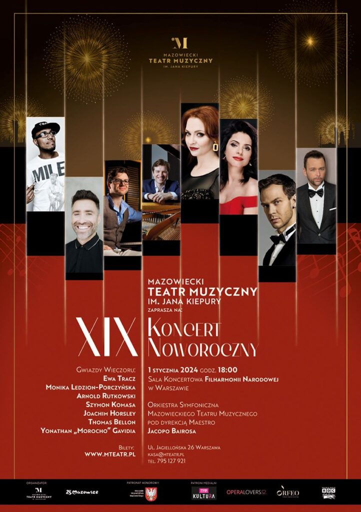 Plakat XIX Koncertu Noworocznego Mazowieckiego Teatru Muzycznego © Mazowiecki Teatr Muzyczny