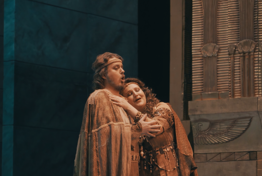 Szymon Mechliński (Amonasro) i Ewa Płonka (Aida) © video Martinez Swystun 