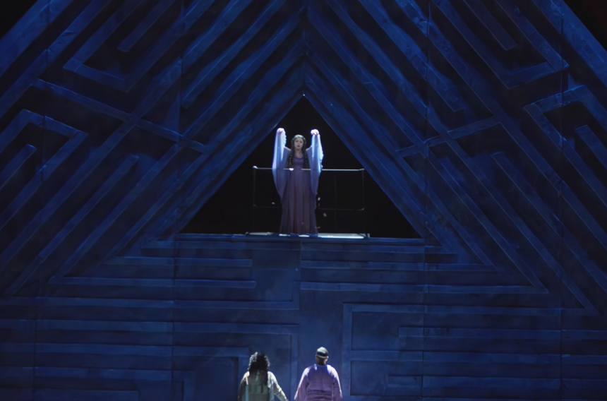 „Aida” w TW-ON. Scena finałowa. Agnieszka Rehlis (Amneris) © video Martinez Swystun 