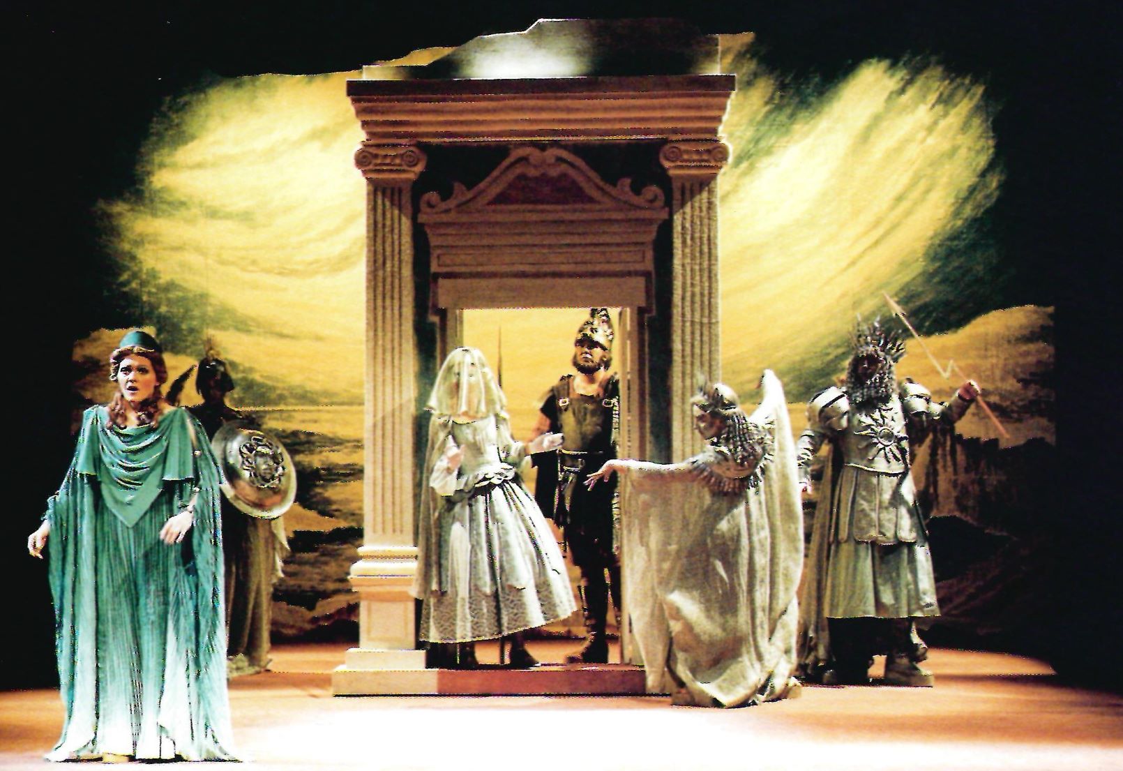 „Tetide in Sciro”. Marzanna Rudnicka (Tetyda) oraz mimowie, WOK, 2000 © Warszawska Opera Kameralna