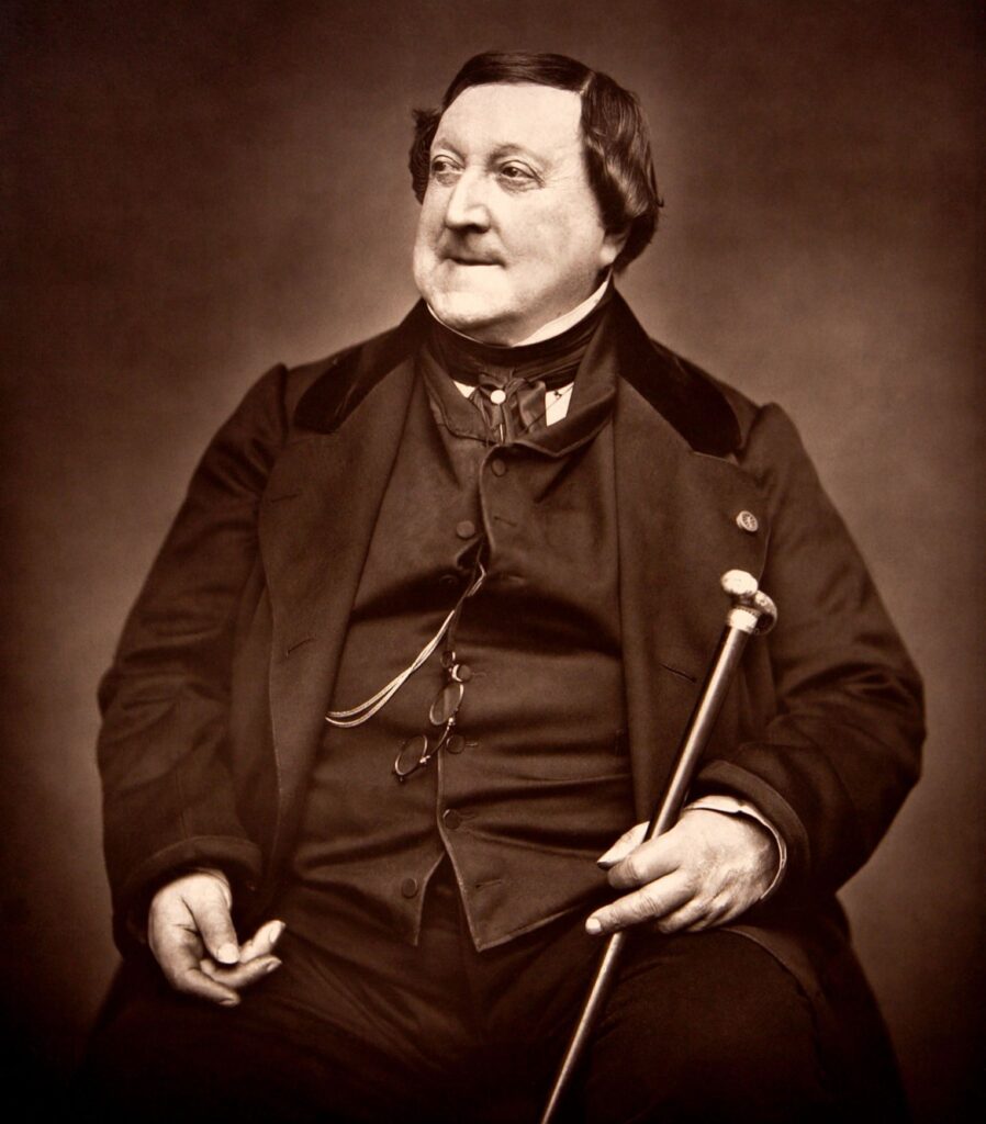 Gioachino Rossini w 1865 roku © Étienne Carjat Adam Cuerden - harvardartmuseums.org, domena publiczna, Wikimedia Commons 