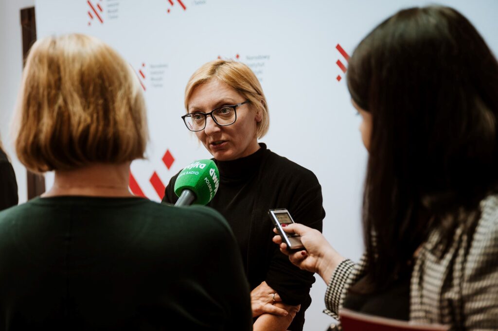 Aleksandra Dziurosz podczas konferencji prasowej NIMiT © Radek Zawadzki