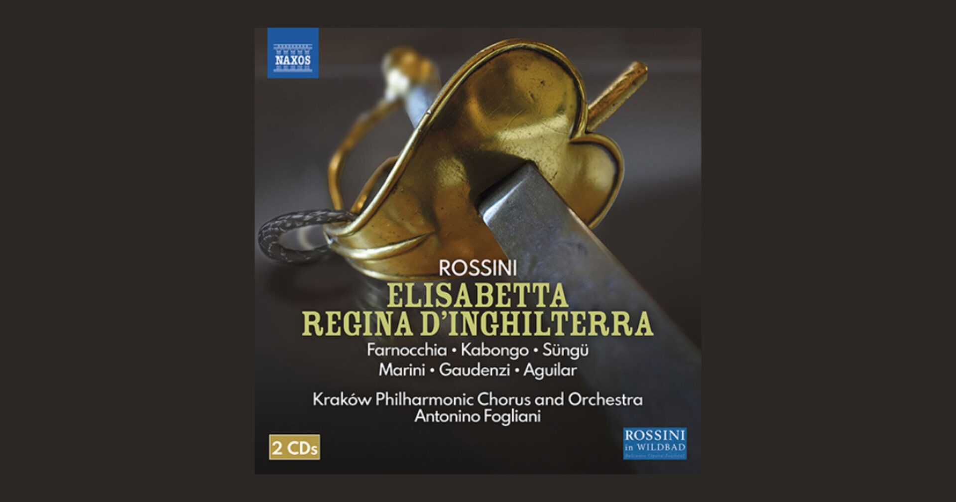 Okładka płyty „Elisabetta, regina d'Inghilterra” Gioachino Rossiniego firmy Naxos © archiwum prywatne