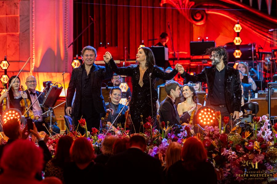 Roberto Alagna, Aleksandra Kurzak i Bassem Akiki podczas 20. Koncertu Noworocznego Mazowieckiego Teatru Muzycznego © Rafał Latoszek