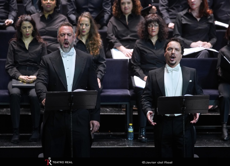 Christian Van Horn, (Attila), Artur Ruciński (Ezio) © Javier del Real | Teatro Real w Madrycie