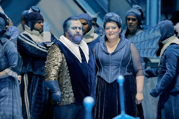 Miina-Liisa Värelä (Ortruda) i Olafur Sigurdarson (Telramund) © Bayreuther Festspiele/ Enrico Nawrath