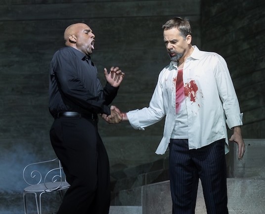 Ryan Speedo Green (Don Giovanni) i Adam Palka (Komandor) w "Don Giovannim" © Ken Howard/ Met Opera