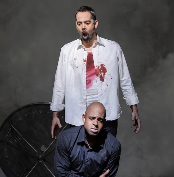 Ryan Speedo Green (Don Giovanni) i Adam Palka (Komandor) w "Don Giovannim" © Ken Howard/ Met Opera