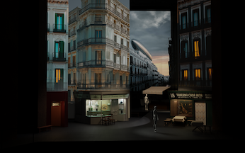 Wizualizacja projektu scenografii spektaklu La verbena de la Paloma © materiały prasowe Teatru Wielkiego w Łodzi