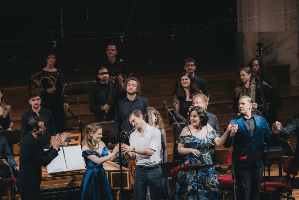 Rebecca Leggett (Sekstus) i Jakub Józef Orliński (Juliusz Cezar) © Grzesiek Mart / Filharmonia Narodowa