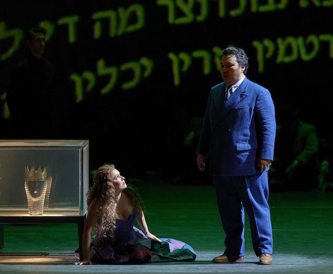 Anna Netrebko (Abigaille), Amartuvshin Enkhbat (Nabucco) © Wiener Staatsoper / Michael Poehn