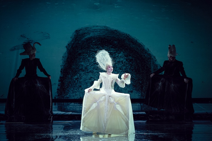 Małgorzata Trojanowska (Wróżka), Andrzej Klepacki, Jan Machowski (Czarne wdowy) © Karolina Jóźwiak/ Polska Opera Królewska