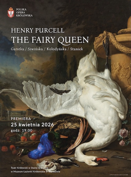 Plakat premiery „The Fairy Queen” w Teatrze Królewskim © materiały Polskiej Opery Królewskiej