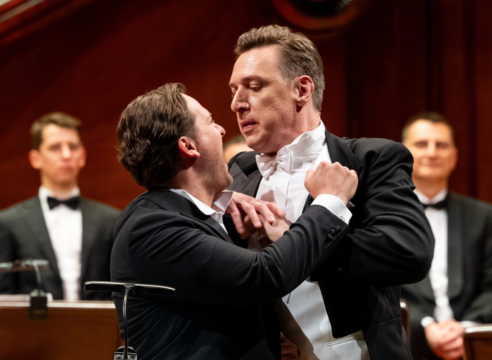 Andrzej Filończyk (Don Giovanni) i Krzysztof Bączyk (Leporello) © archiwum Warszawskiej Opery Kameralnej