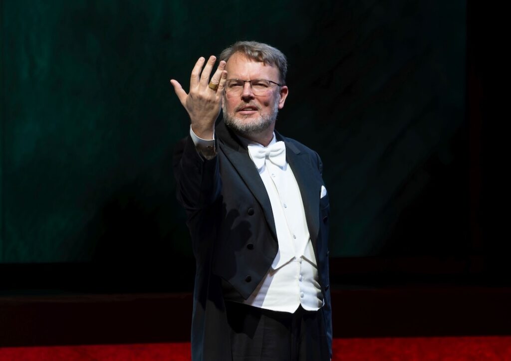Tomasz Konieczny w roli Wotana w „Złocie Renu” w Budapeszcie © János Posztós/ Müpa Budapest